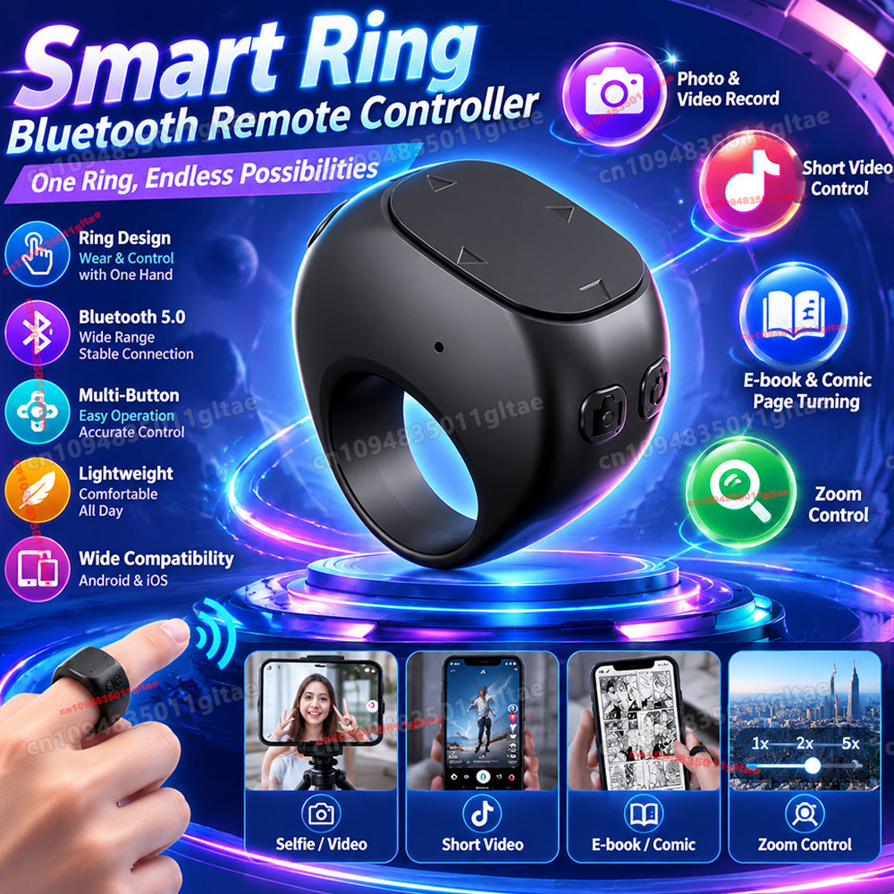 Home Cinema Wireless - Mobilny pierścień z funkcją myszy, bezprzewodowy